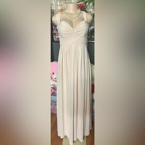 Lulu's Elegant Cream Wedding Dress